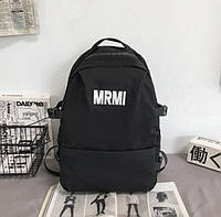 Спортивный школьный рюкзак для девочки однотонный в черном цвете