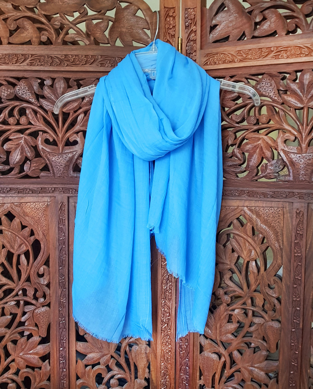 Шарф широкий легкий Асоль блакитний, фото 1