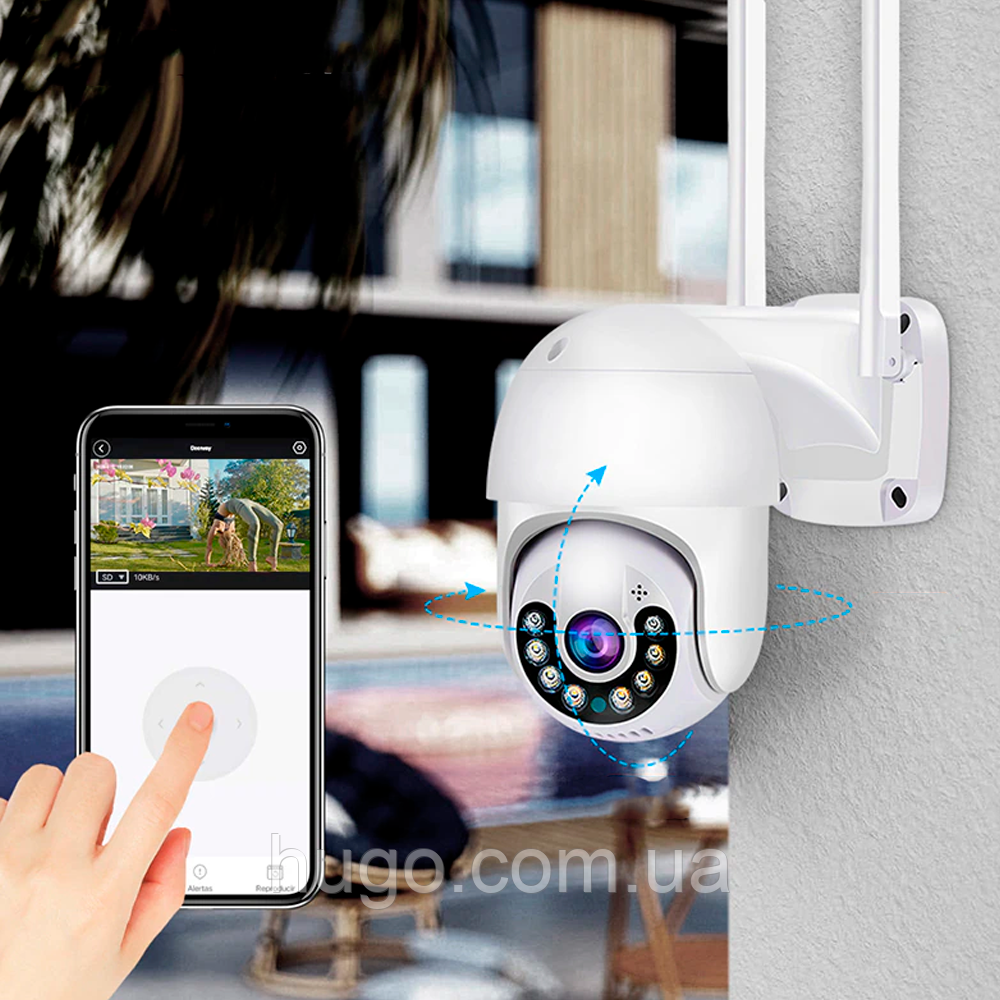 Уличная камера видеонаблюдения PTZ 2mp WiFi Outdoor Camera A15 /  Беспроводная поворотная камера наблюдения (ID#1945447848), цена: 2042 ?,  купить на Prom.ua