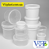 Пластикове відро 5 літрів прозоре харчова тара оптом для меду, соління, квашенини, ікри, риби, харчових продуктів, фото 4