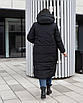Зимова куртка жіноча великого розміру 48-64 чорний, фото 4