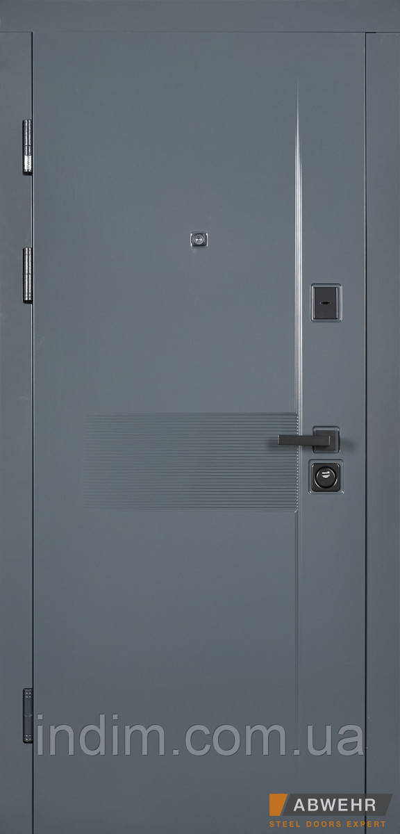 Вхідні двері модель Biatris Колір Ral 7016 + Біла, фото 1