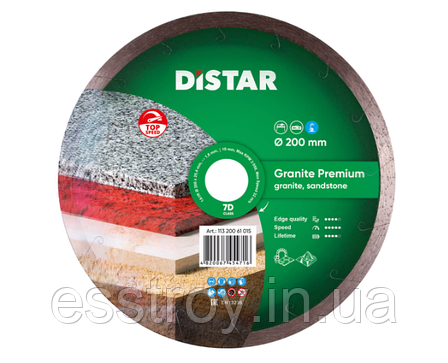 Круг алмазний відрізний Granite Premium 1A1R 200x1,8x10x25,4, фото 1
