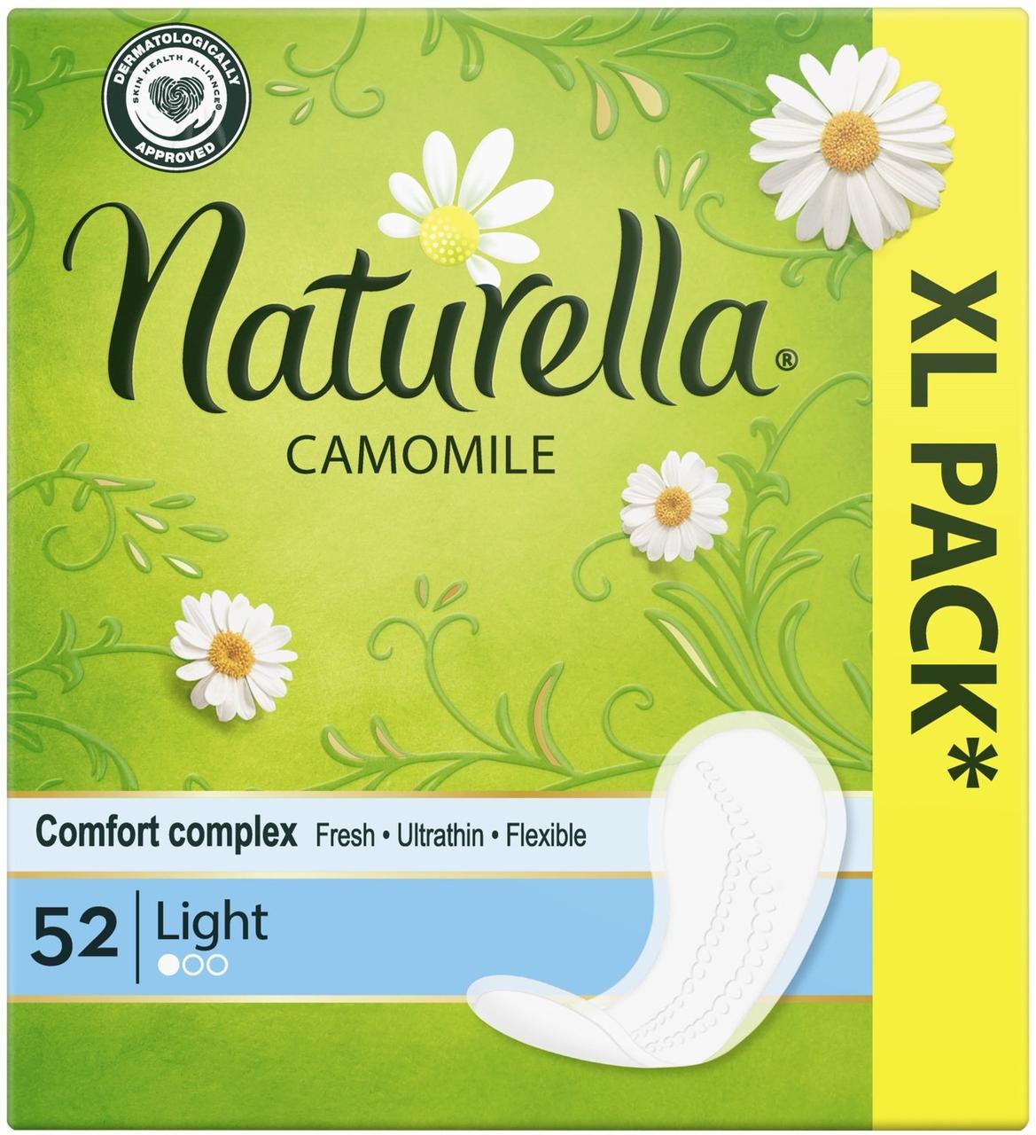 Щоденні повітропроникні прокладки тонкі Naturella Camomile Light 52 шт. гігієнічні денні