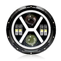 Cветодиодная LED фара для Нива УАЗ ВАЗ 2101 2121 FJ Cruiser Jeep мото 7 дюймов DXZ JP-Y7-X-A