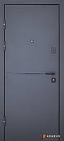Вхідні металеві двері модель Solid Колір RAL 7021T комплектація Defender