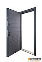Вхідні металеві двері модель Solid Колір RAL 7021T комплектація Defender, фото 3