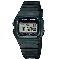 Мужские Casio наручные часы Касио Ретро квадратные оригинал черные F-91W retro collection с подсветкой