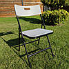 Стілець зі спинкою складний 46*42,5*86 см білий SW-00001610, фото 7