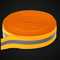 Лента для разметки спортивных площадок для ограждений ZELART Длина 100 м Полиэстер Оранжевый (C-4896-100)