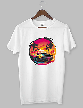 Футболка з прикольним дизайном  «гонки»