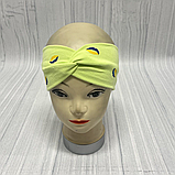 М 91559. Пов'язка на голову для дівчинки подвійна Vivatrico, 4-10 років, різні кольори, фото 2