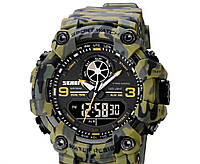 Тактические наручные мужские часы, водонепроницаемые 50м, комбинированные,Камуфляж