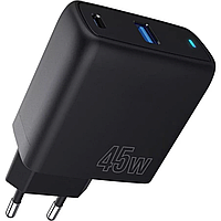 Зарядное устройство Proove Silicone Power 45W Type C + USB, Black сетевой адаптер для зарядки