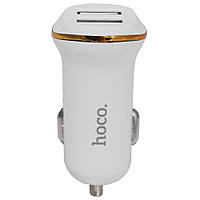 Car Charger | 2.1W | 2U | Lightning Cable (1m) Hoco Z1 White