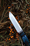 Ніж ручної роботи «Нептун #1» з піхвами зі шкіри N690/61-62 HRC, фото 6