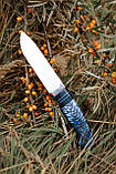 Ніж ручної роботи «Нептун #1» з піхвами зі шкіри N690/61-62 HRC, фото 4