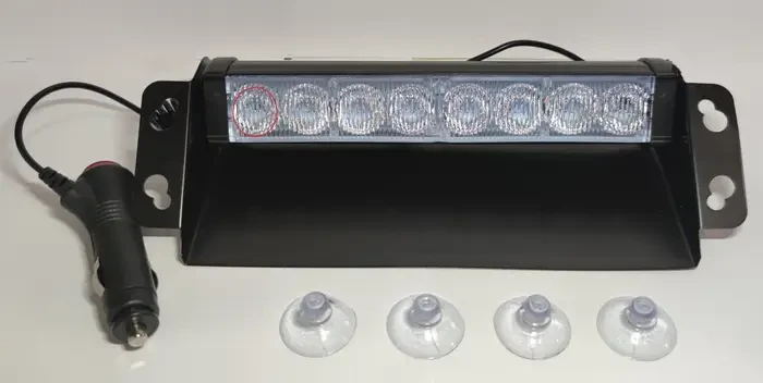 Стробоскоп мигалка маячок КРАСНО-СИНІЙ 8SMD модель 4+4, фото 1