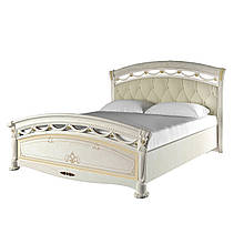 Ліжко двоспальне з м'якою спинкою 180x200 Роселла Люкс Миро-Марк Радіка Беж (з каркасом/без матраца)