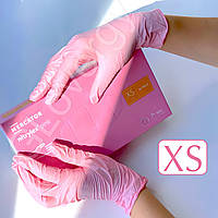 Перчатки нитриловые Nitrylex Pink размер XS розовые 100 шт