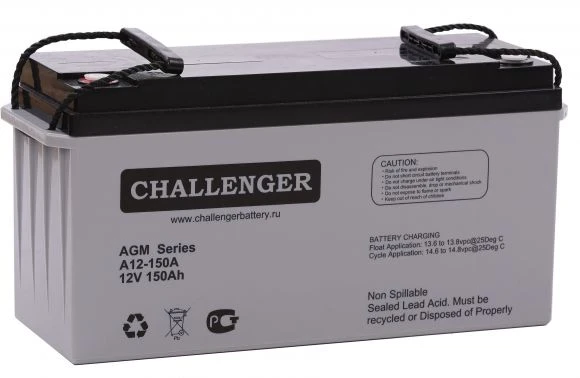 Акумулятор гелевий — 150 А·год, 12 В AGM Challenger A12-150