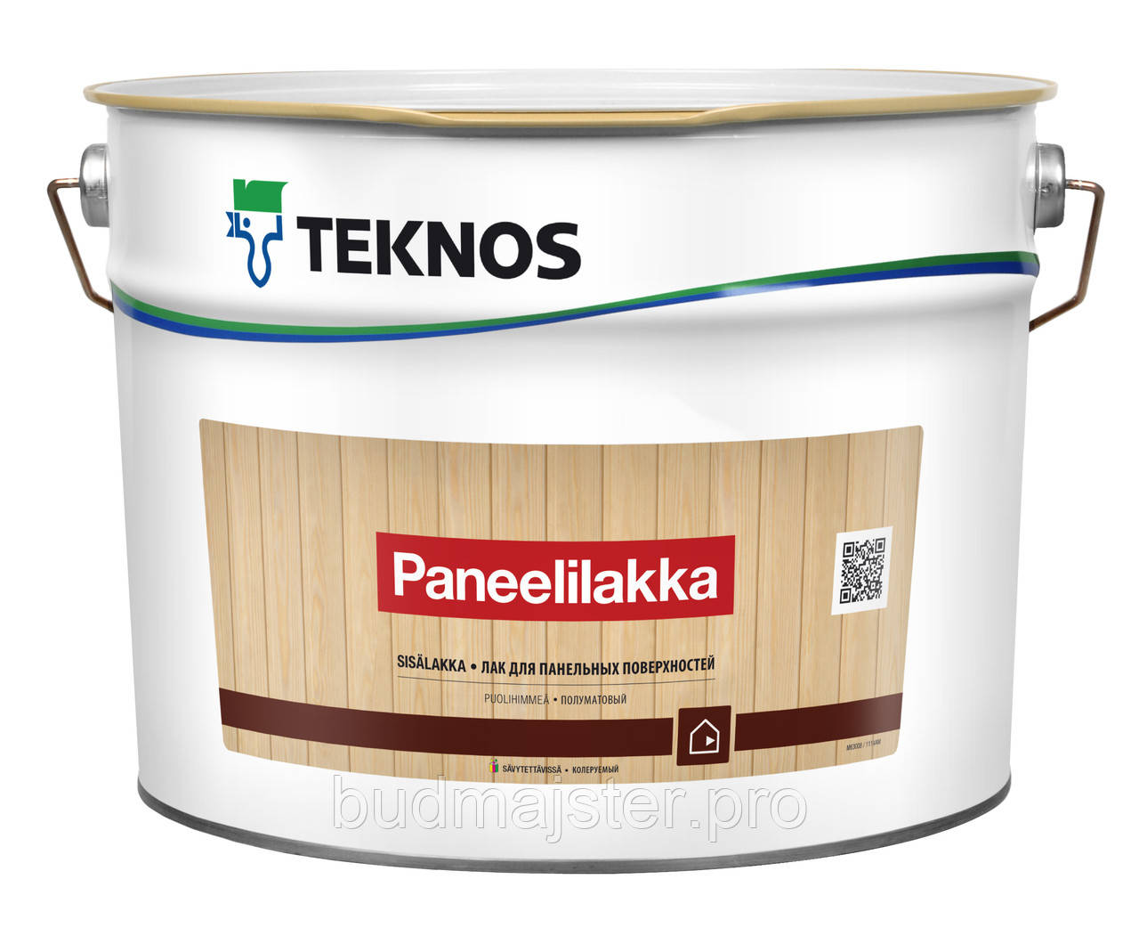 Лак Teknos PANEELILAKKA півматовий, 9 л.