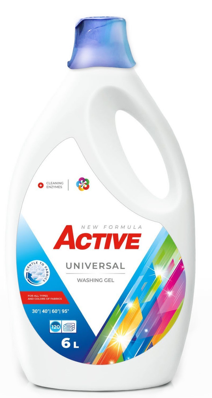 Універсальний гель для прання Active Universal 6л. (Аналог порошка Ariel)