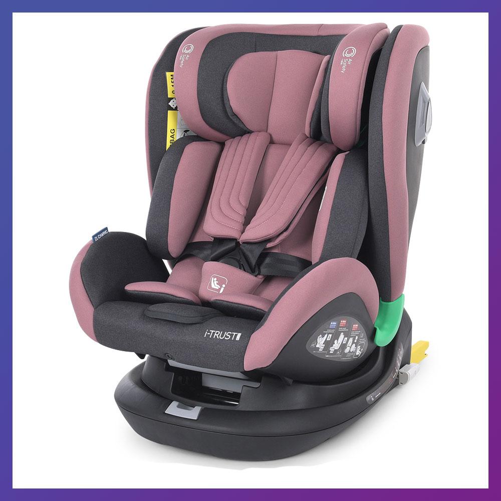 Дитяче автокрісло від народження до 12 років група 0+/1/2/3 (0-36 кг) Isofix El Camino ME 1081-1 i-TRUST рожеве