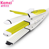 Kemei КМ-2208 для укладки волос 3в1 плойка гофре утюжок, Ch, Хорошее качество, выпрямитель для волос, утюжок