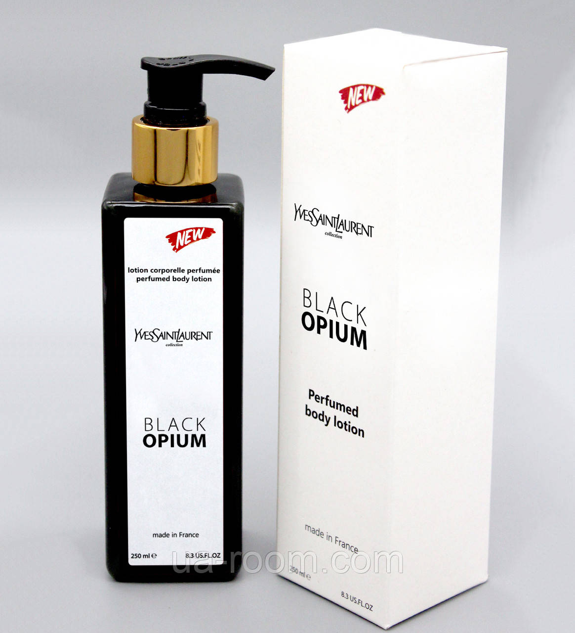 Парфюмированный лосьон для тела NEW с ароматом Yves Saint Laurent Black Opium, 250 мл.