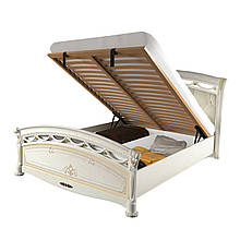 Ліжко двоспальне з м'якою спинкою 160x200 Роселла Люкс Миро-Марк Радіка Беж (з каркасом/без матраца)