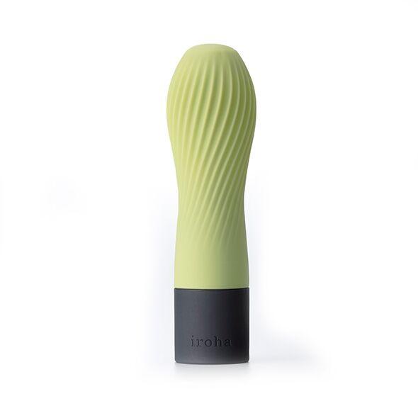 Вібратор IROHA ZEN Matcha з ніжною ребристою поверхнею, 12,7х3,4 см