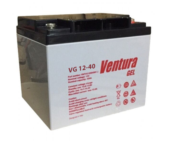 Аккумулятор Ventura VG 12-40 Gel 12V 40Ah | Аккумулятор гелевый 12в | Гелевые АКБ | Внешняя батарея - фото 1 - id-p1945452534