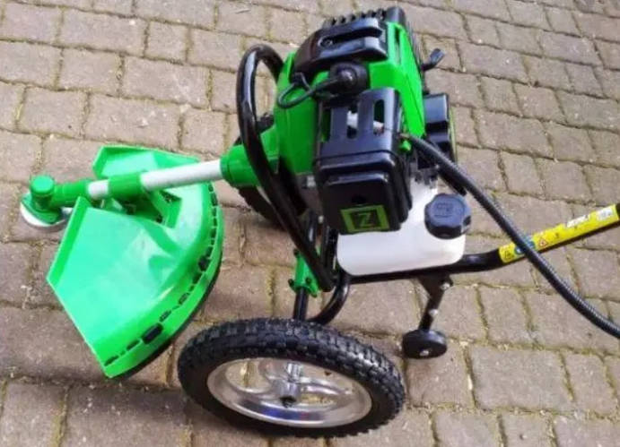 Купить Колесный триммер для травы Zipper ZI-MOS125, бензиновая коса для ...