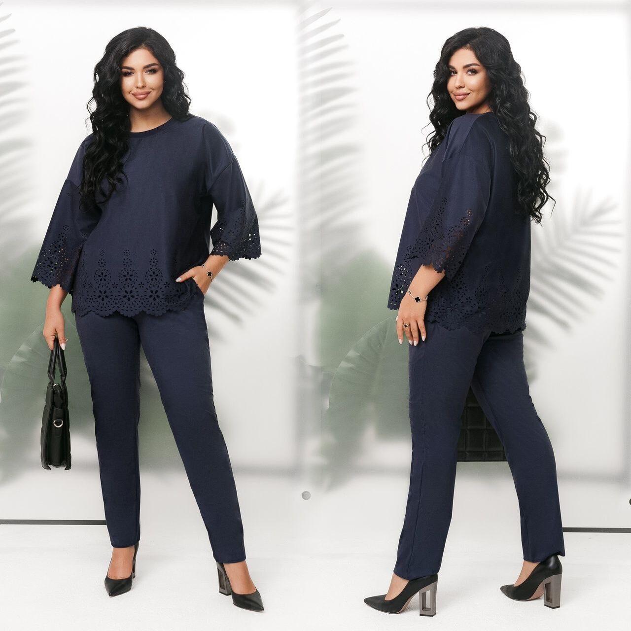 Шикарний жіночий костюм, тканина "Замш" 48, 50, 52, 54, 56, 58, 60, 62 розмір 48