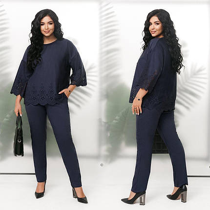 Шикарний жіночий костюм, тканина "Замш" 48, 50, 52, 54, 56, 58, 60, 62 розмір 48, фото 1