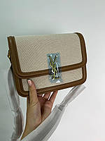Сумка женская Yves Saint Laurent Solferino Medium Canvas Crossbody Bag in Beige