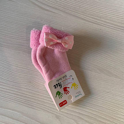 Шкарпеточки рожеві для дівчинки (0-6м) (YOLA.BABY.SHOP), фото 1