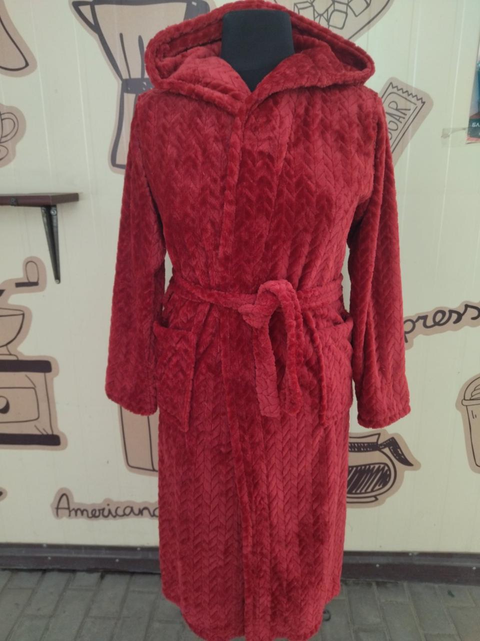 Теплый красивый женский махровый халат на запах Косичка 46-50 р, доставка по Украине Укрпочта,НП,Жастин - фото 5 - id-p1271494171