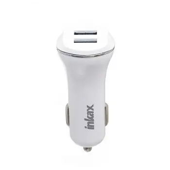 Зарядний пристрій прикурювача автомобіля 12В 1,0А USBx2 з кабелем USB Inkax CC-12