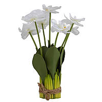 Искусственный декоративный букет орхидей, белый