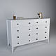 Білий дерев'яний комод "Хюгге" в спальню на 8 ящиків 140 см, фото 4
