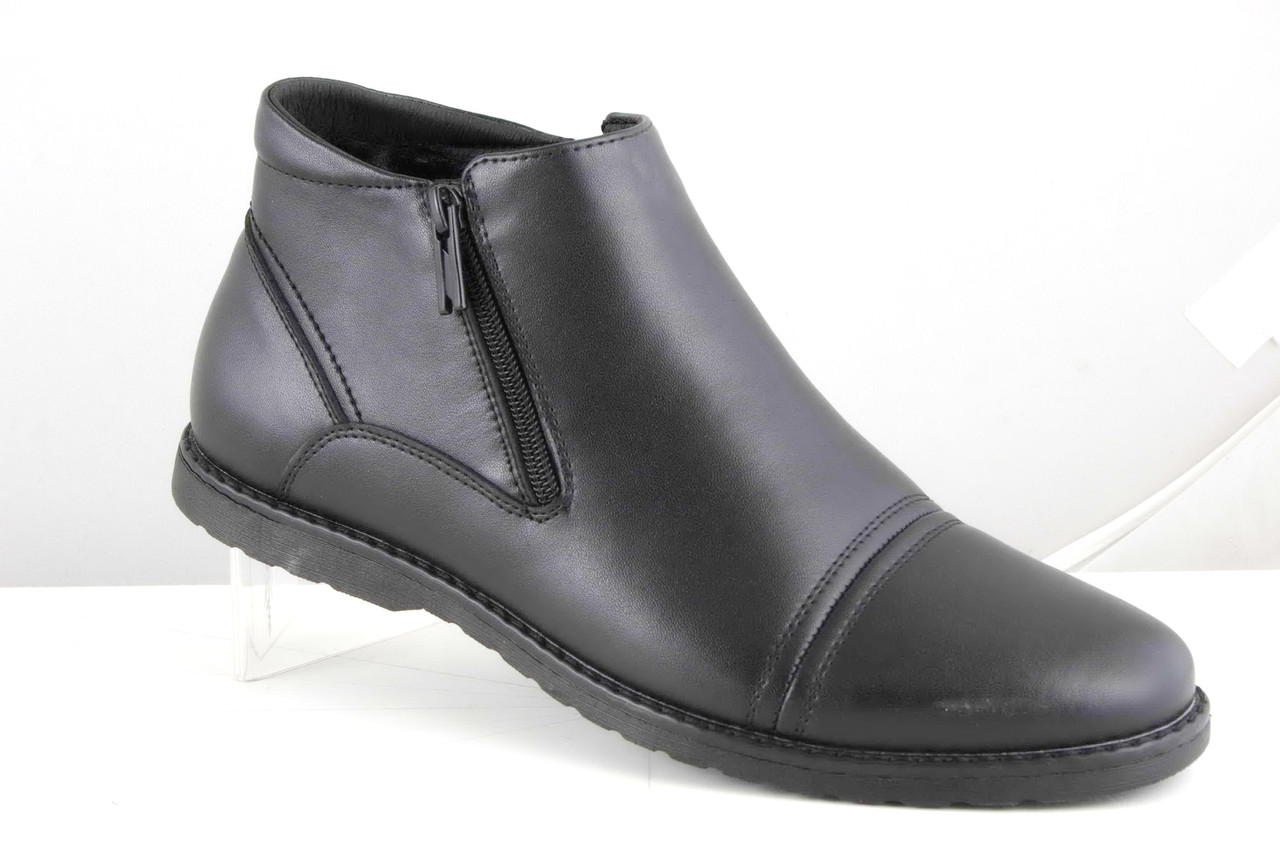 Розмір 44 - устілка 28,5 сантиметра  Чоловічі зимові черевики на хутрі з натуральної шкіри  Atriboots 15Z434