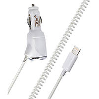 Car Charger | 1.0A | 1U | Lightning Cable (1m) Apple White