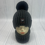 М 91083 Комплект для хлопчика шапка "ORGINAL WEAR"  і баф, 2-6 років, різні кольори, фото 4