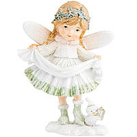 Керамическая новогодняя декоративная статуэтка "Белоснежный ангелок"