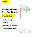 Зеркало BASEUS Smart Beauty Series Lighted Makeup Mirror with Storage Box |3 Level touch brightness| (DGZM-02), фото 8