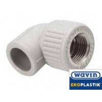 Коліно з внутрішньою різьбою 20*1/2 wavin ekoplastik