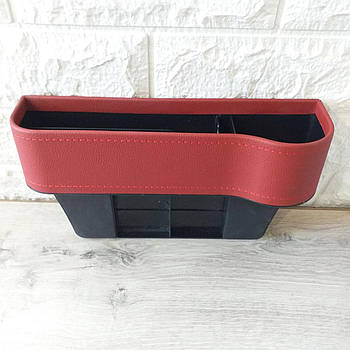 Органайзер бардачок між сидіннями в авто з боку пасажира Бордовий (KG-10931)