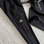 Зимовий спортивний костюм чоловічий Stone Island осінь-зима теплий на флісі сипка з капюшоном (без кепки!), фото 4